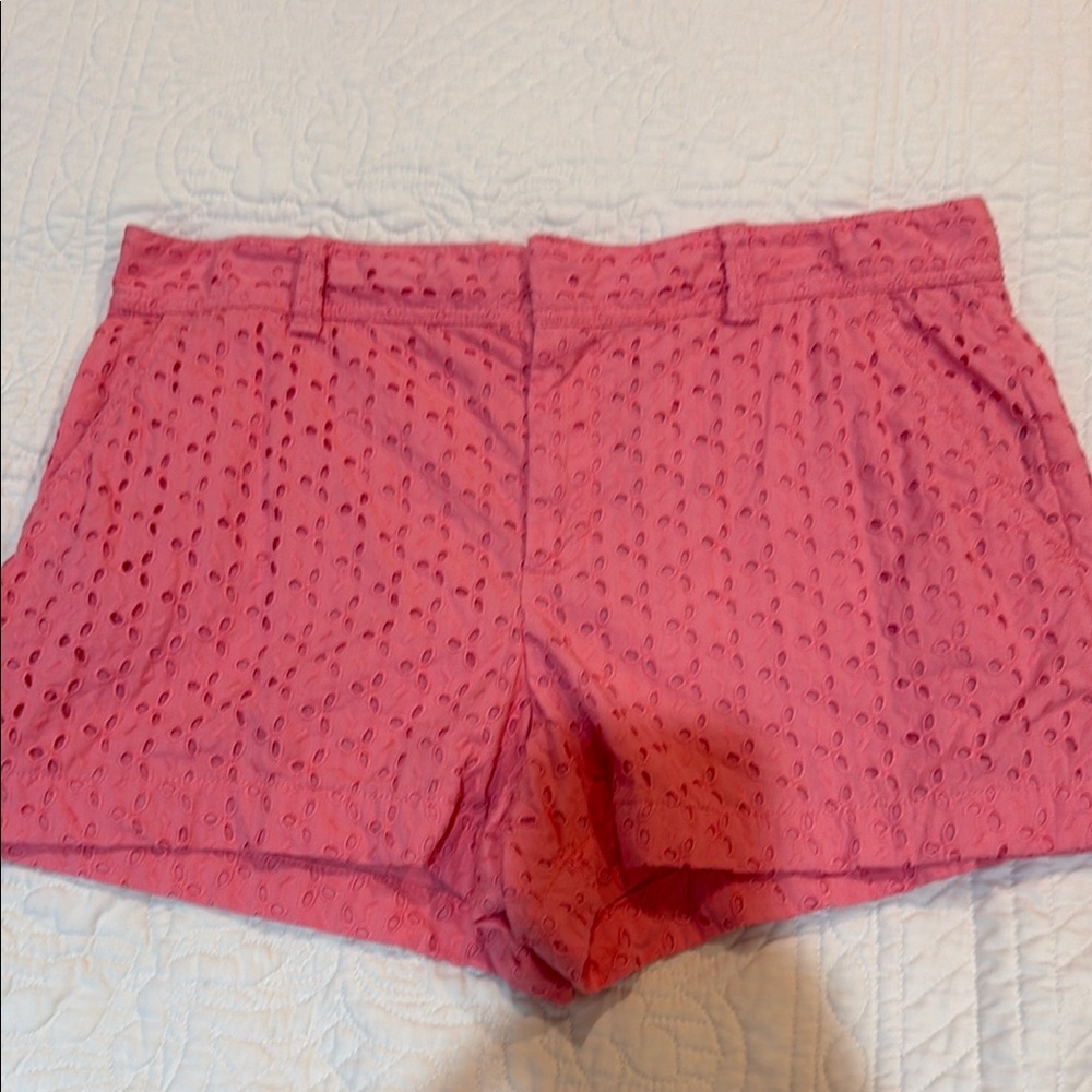 GAP Pink High Waist Eyelet Shorts